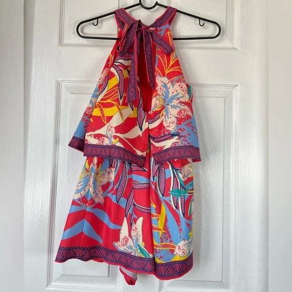 Flying Tomato Tropical Floral Romper Shorts Size XS - Picture 2 of 5